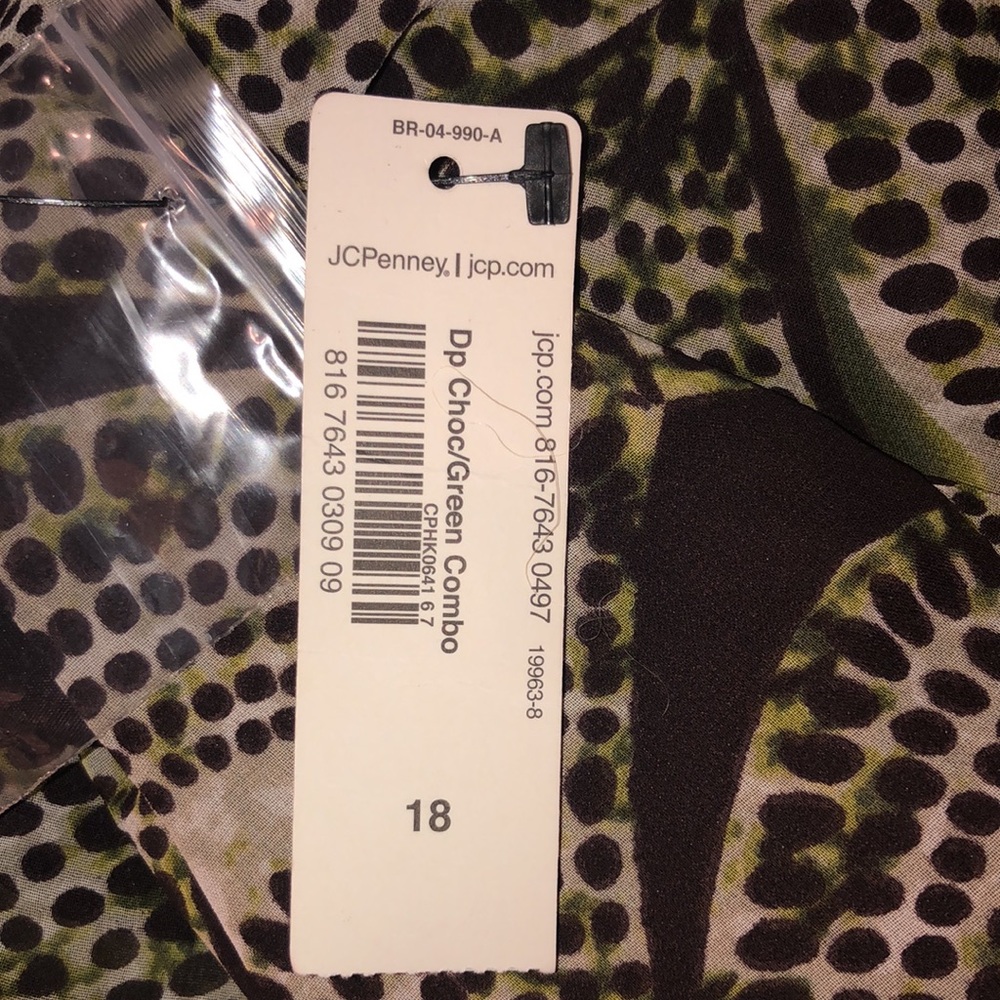 Worthington Brown Print Skirt. NWT. 18 - Picture 6 of 7